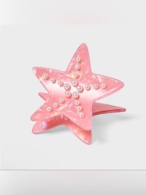 NWT Roller Rabbit x Target Pink Starfish Pearl Claw Clip Limited Edition
